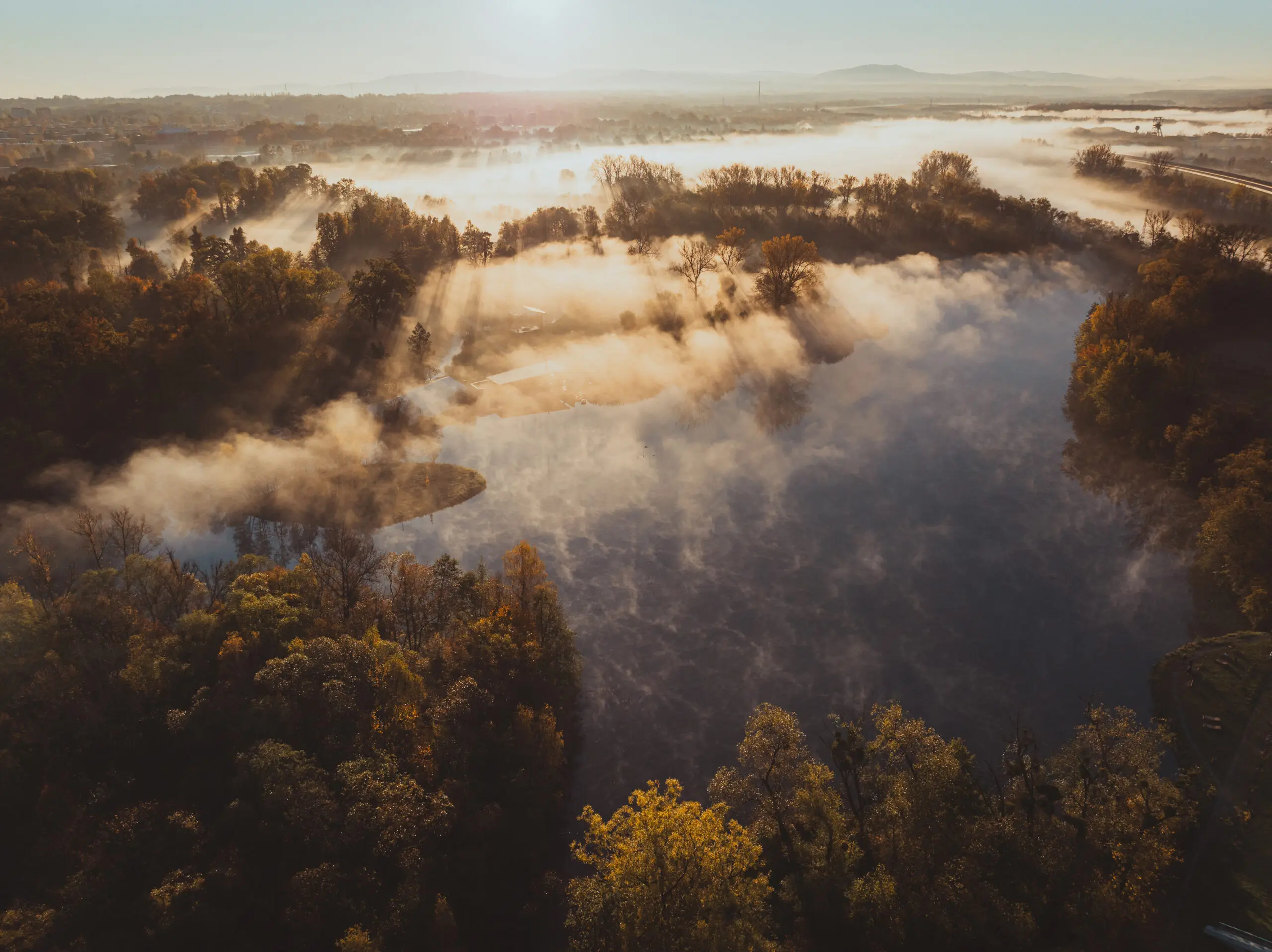 Fotografie areálu Lodičky z dronu