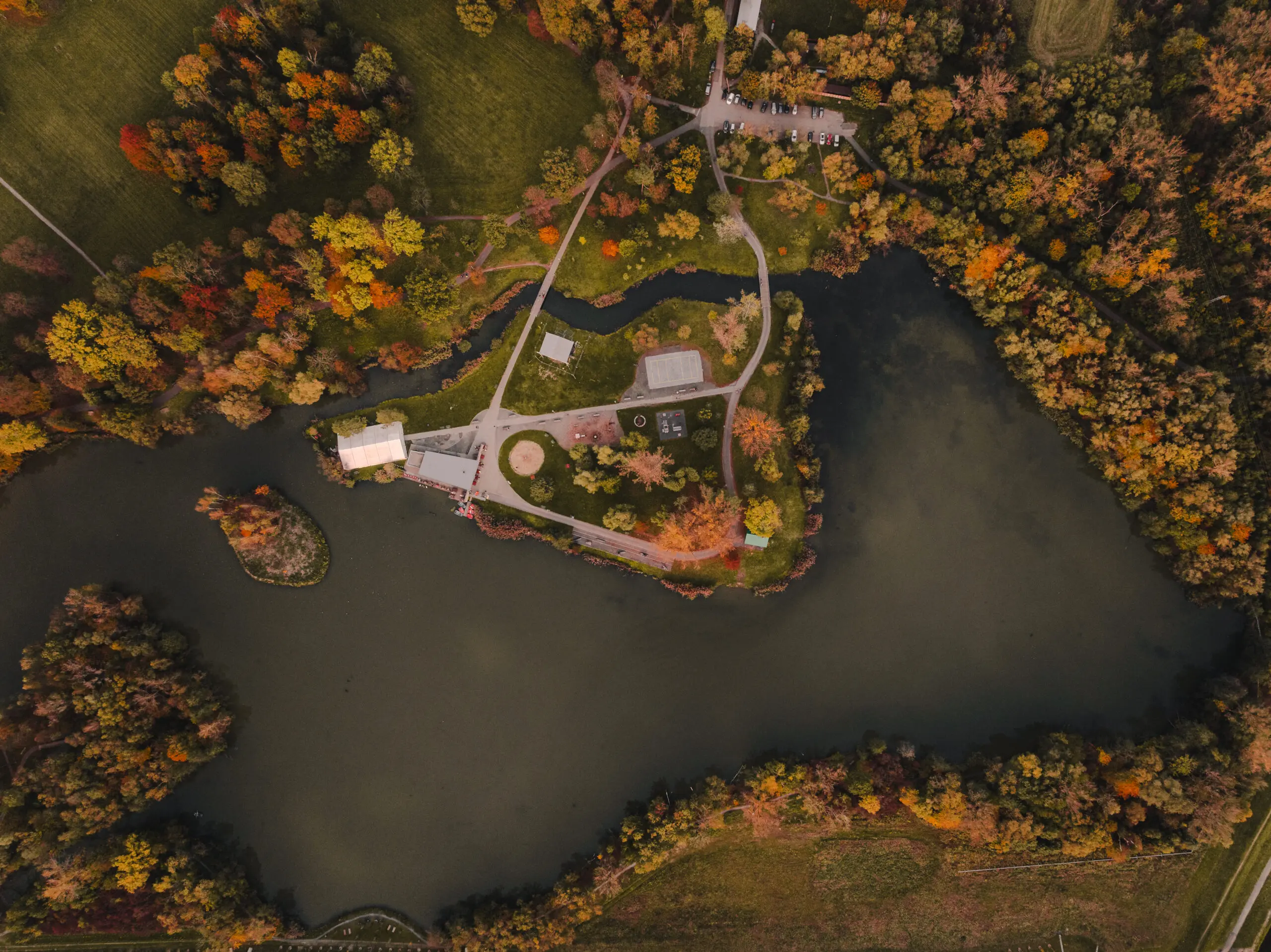 Fotografie areálu Lodičky z dronu